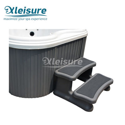 Convenient assembles in seconds fits round spas steps bathtub steps