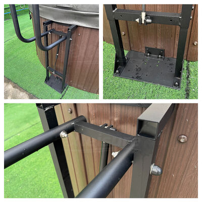 Custom European Outdoor Spa Cover Lifters Bathtub Stand with Gas Strut-for Round Bathtubs Durable & Ergonomic