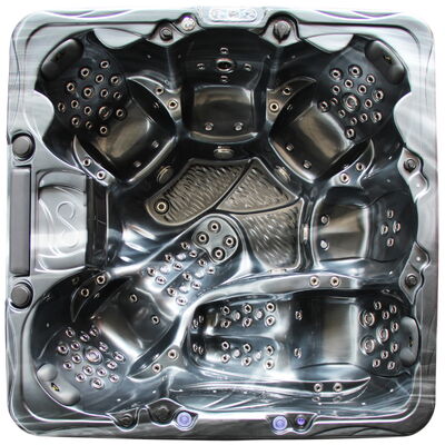 7803 6-Person Outdoor Spa Tub 150 Jets European Design Freestanding Square Shape Air Whirlpool Massage Balboa Control System